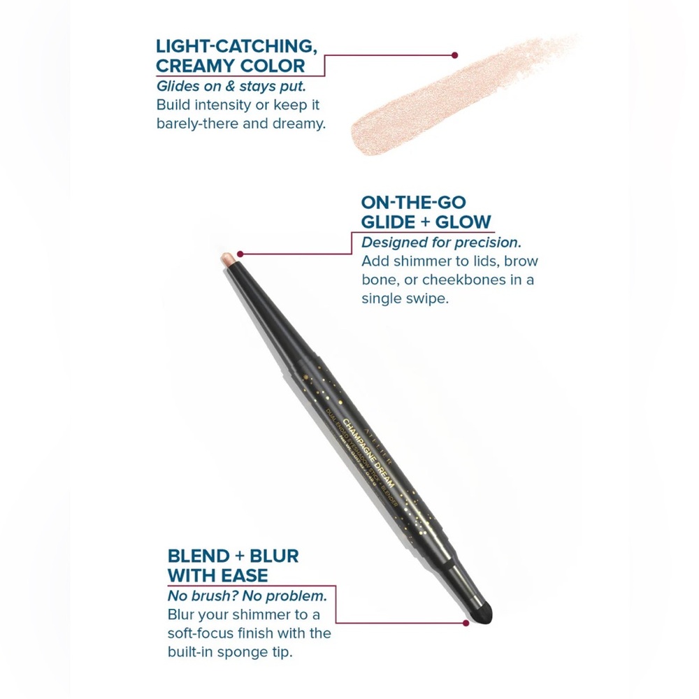 DUAL-ENDED EYESHADOW STICK + BLENDER | CHAMPAGNE DREAM